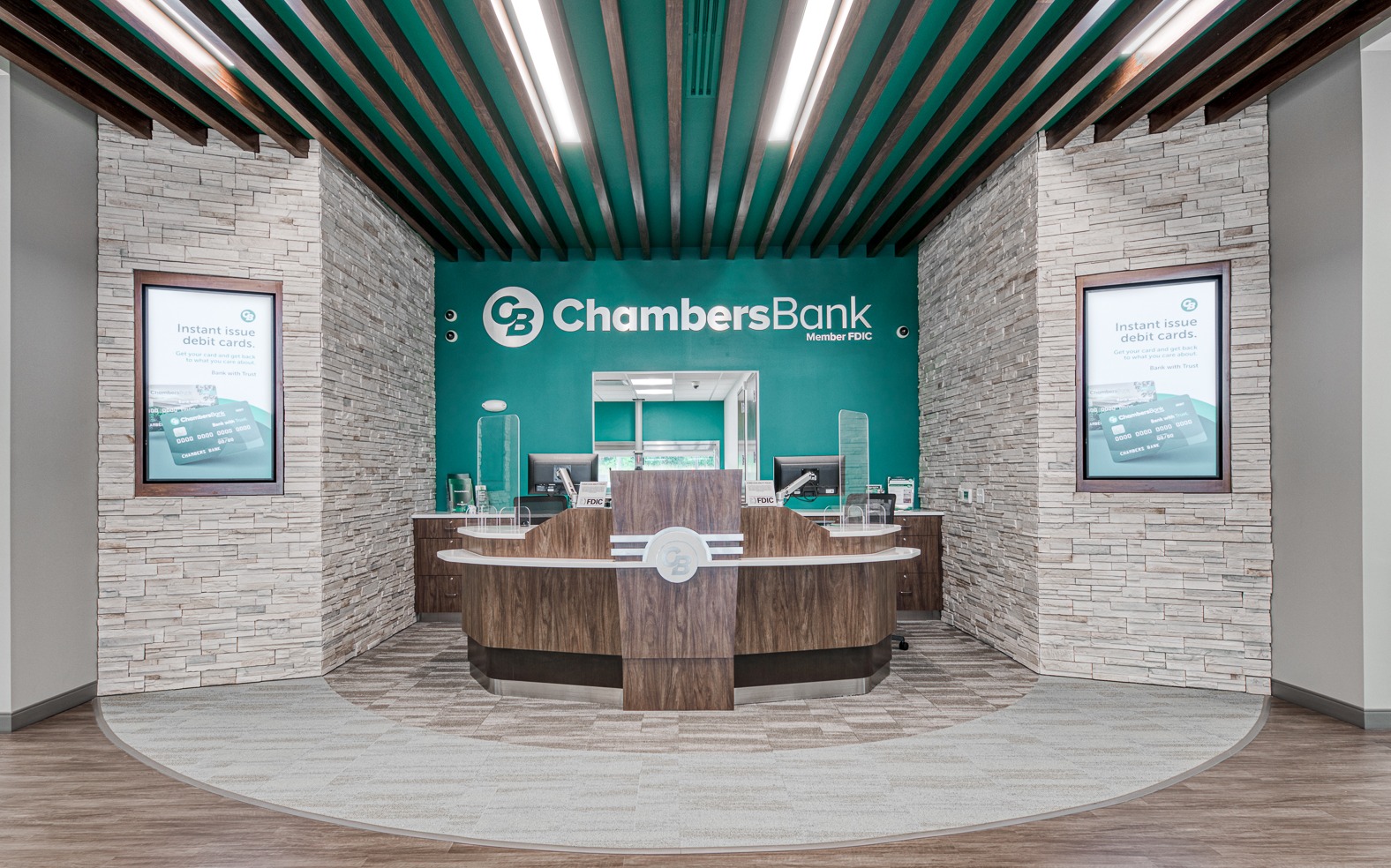 Chambers Bank teller tower